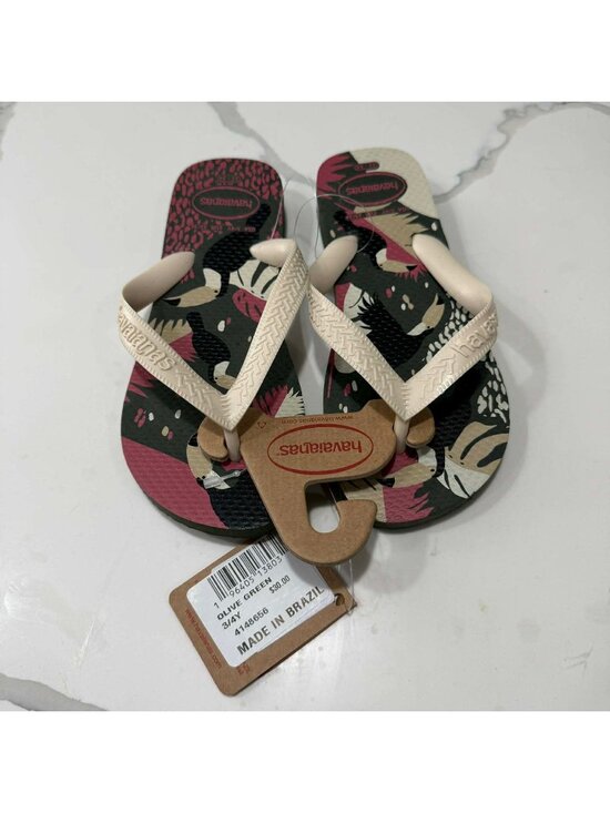 Havaianas Shoes - Havaianas Flip Flops Olive Green Sandals Girl Size US 3